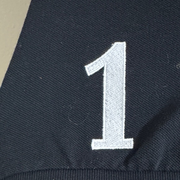 Polo by Ralph Lauren Men's Black White Polo Shirt Big Pony Crest size L Preppy - Picture 6 of 11